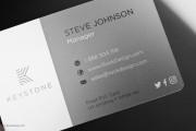 White & frosted business card template 6