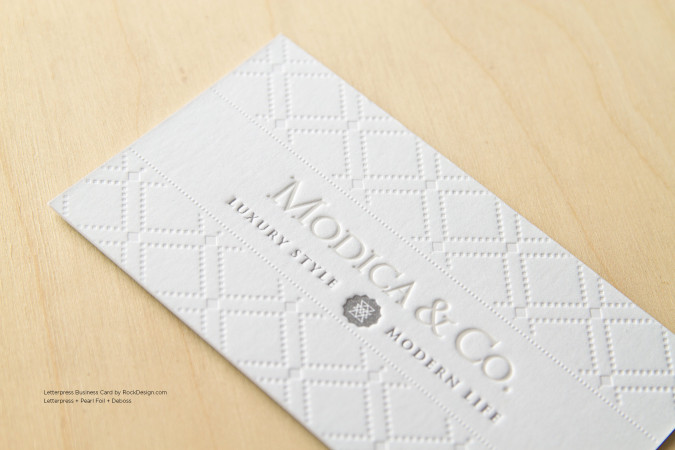 Premium Letterpress Business Card - Modica & Co