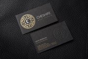 Gold and Silver Foil Triplex Black Business Card Template 4
