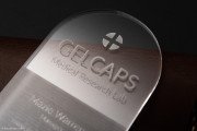 Oval Laser Engraved Clear Acrylic Template Business Card 5