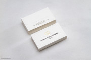 Embossed gold name card template 1