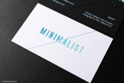 Minimalist black and white holographic foil biz card template 7