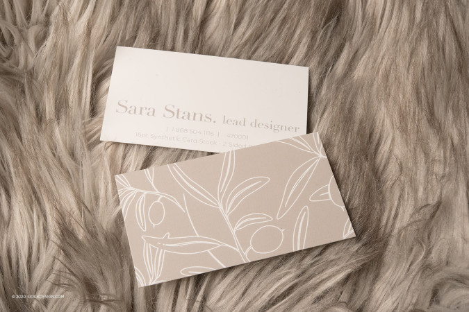 Minimalist Color Printed Durable Business Card Template - Sara Stans