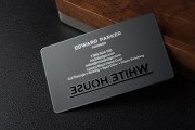 Bold and sophisticated metal black card with cut-through business card template 2