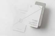 Elegant vertical white metal b card template 5