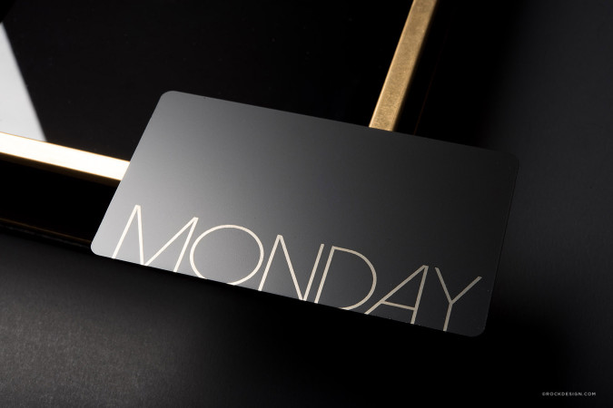 Cutting Edge Design business cards template - MONDAY