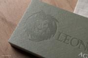 Lion letterpress business card template 2