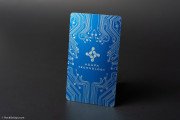 Modern blue tech biz card template 2