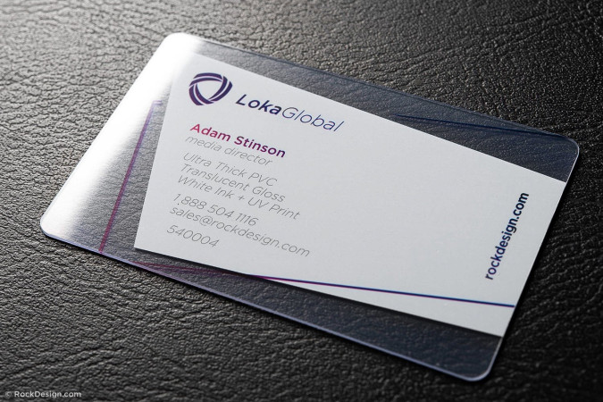 Ultra Thick Clear PVC Business Cards - Loka Global