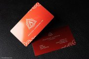 Creative feminine catering quick red metal business card 3