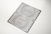 Cut Through Gunmetal Name Card with Etching Business Card Template 5