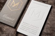 Classy gray and textured name card template with copper foil 6