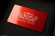 Red laser engraved biz card template 3