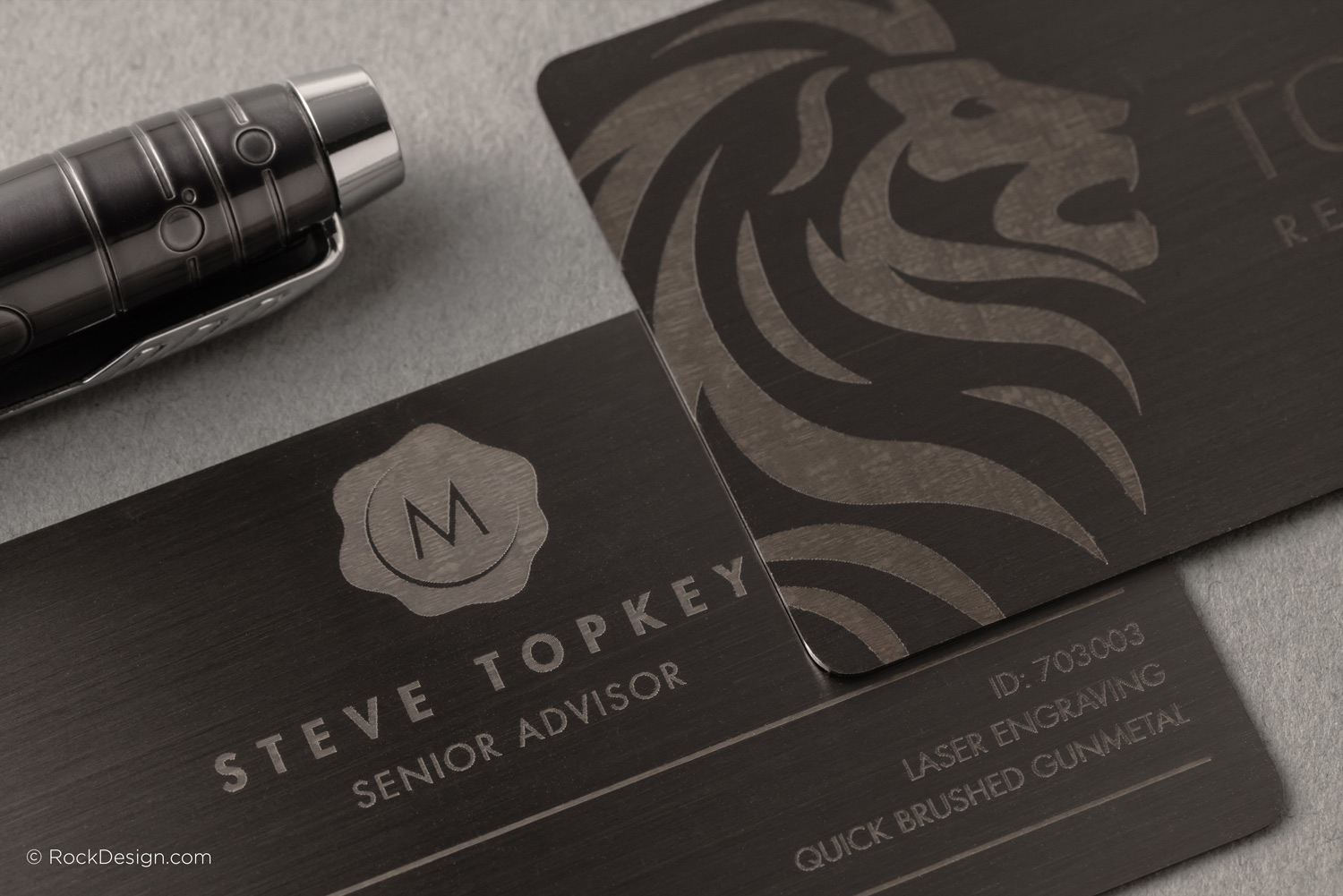 24 Hours Quick Custom Laser Engraved Gunmetal Business Cards ...