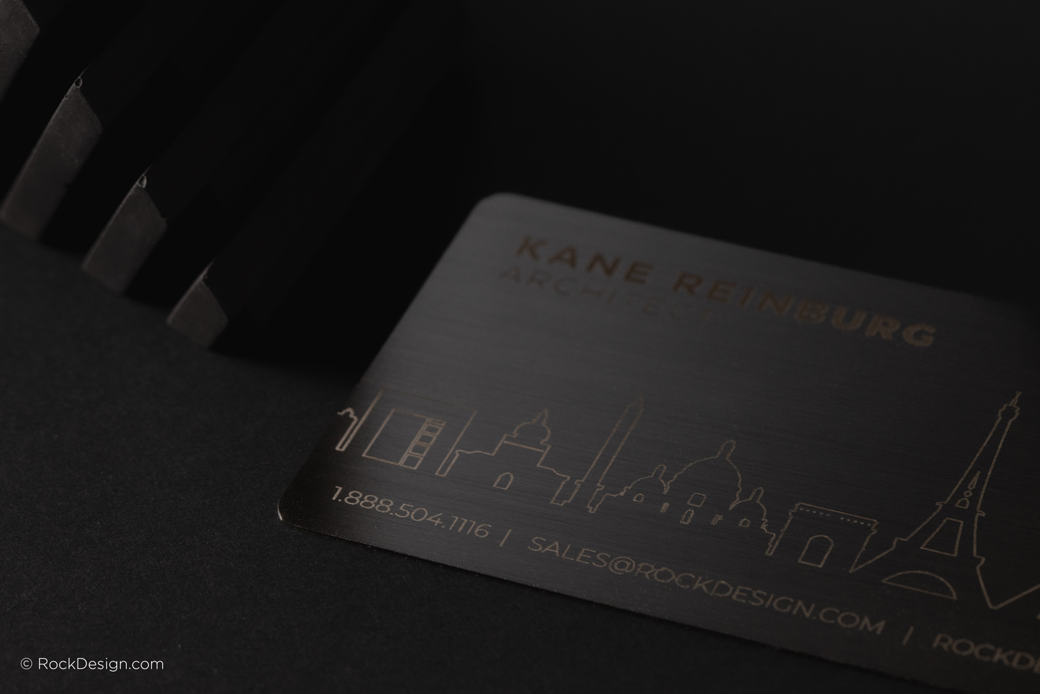 24 Hours Quick Custom Laser Engraved Gunmetal Business Cards ...