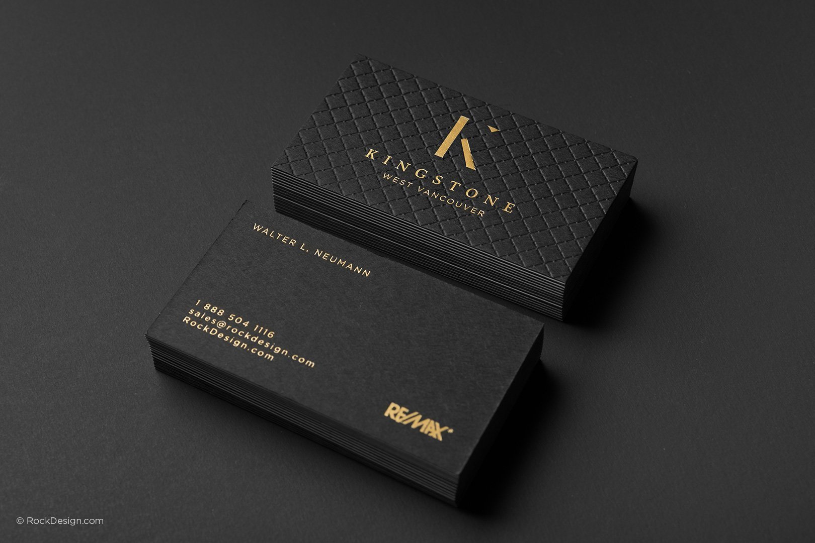 Realtor Black Visit Card Template Rockdesign Com