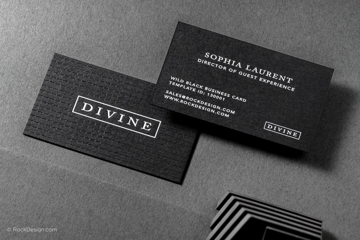 emboss-pattern-white-ink-uv-printing-wild-black-cardstock-business-card-template-130001-divine-rockdesign-image-02