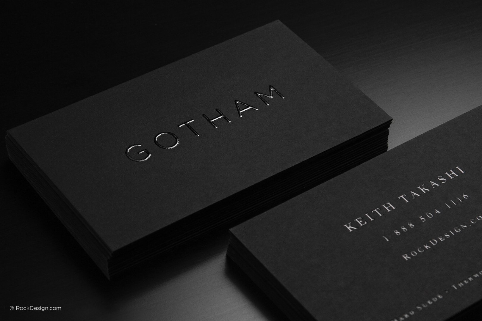 Luxury Black Suede Business Card - Roferhaus
