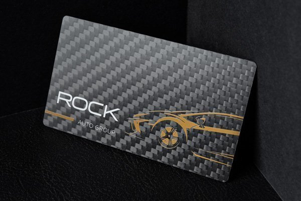High strength carbon fiber business card - Rock Auto Group