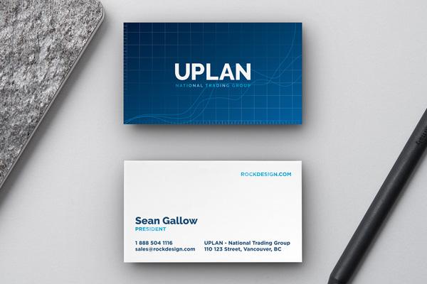 Sleek silk business card template with foil and spot uv - Uplan